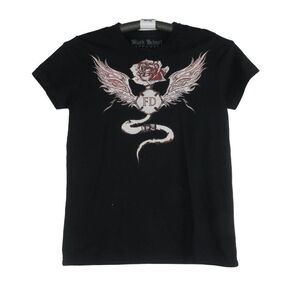 Black Helmet Apparel Fight Fire FD T-Shirt Women's Size 2XL Black 2 Sided Short